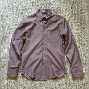 J. Crew Men’s Secret Wash Slim Fit Button Down Shirt - Maroon Eoe